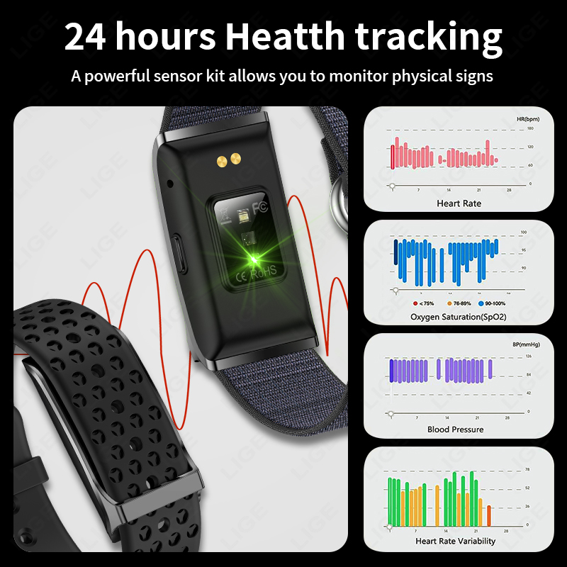 LIGE Smart Watch Heart Rate Bl - Android Smartwatch Accessories recension och pris