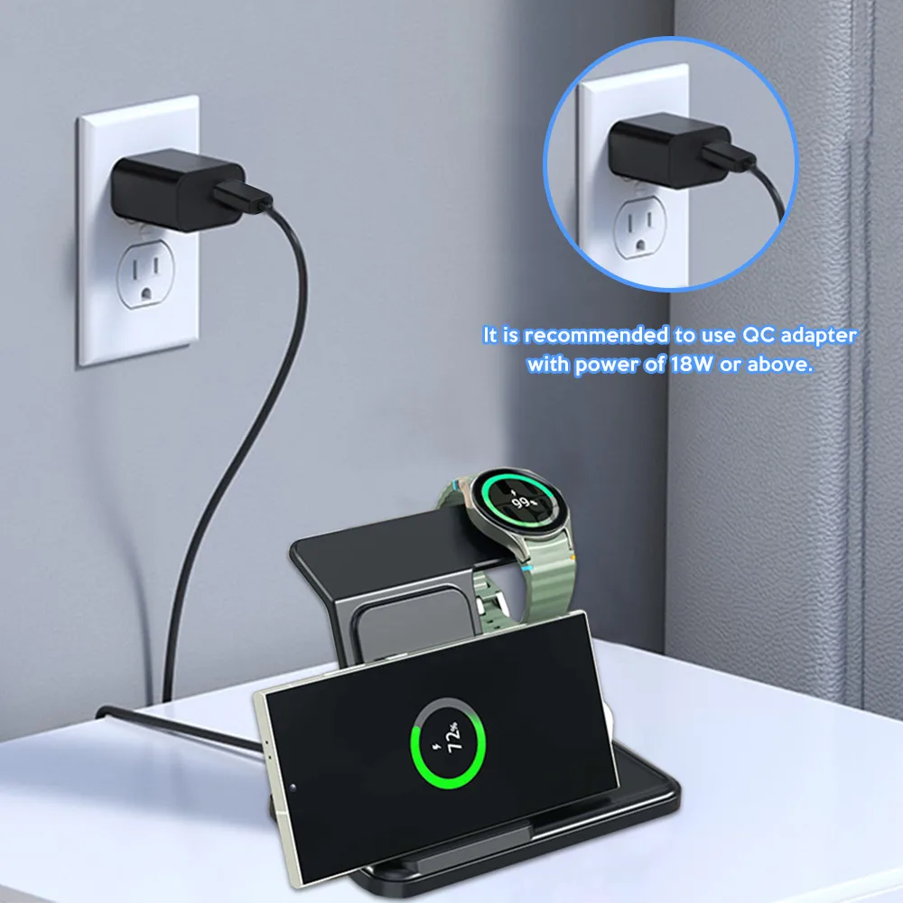 3 IN 1 Wireless Charger Statio - Smartwatch Ac recension och pris