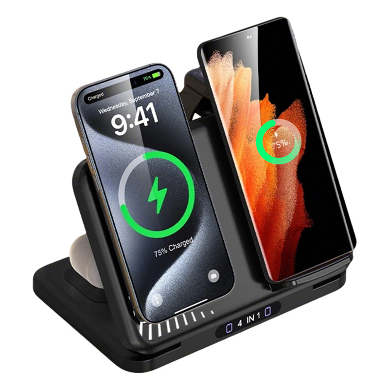 4 in 1 Dual Phone Wireless Cha - Smartwatch Ac recension och pris