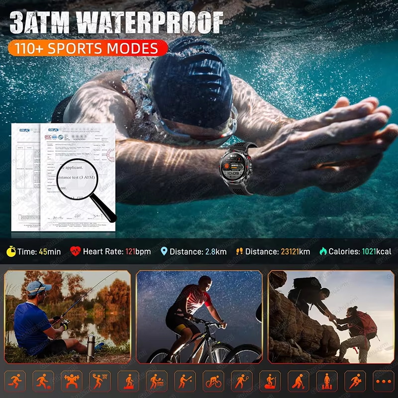 Military 540mAh GPS Smart Watc - Android Smartwatch Accessories recension och pris
